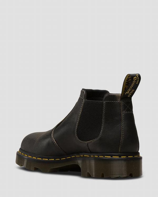 Dr Martens Pánské Pracovní Boty Penly Černé Zelene, CZ-785204